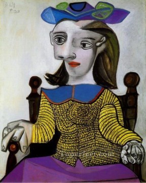 Pablo Picasso Painting - El suéter amarillo de Dora 1939 cubismo Pablo Picasso
